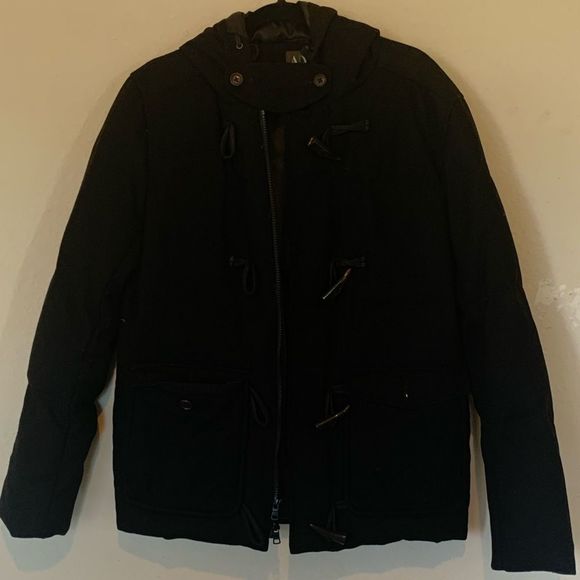 Armani Exchange Puffer Duffle Wool Coat - Picture 1 of 3